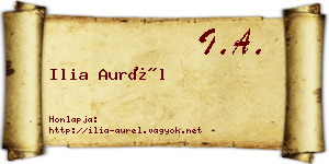 Ilia Aurél névjegykártya